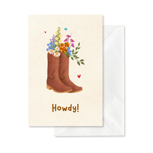 Wenskaart - Howdy!