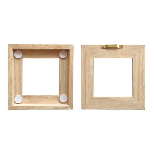 Ophang lijst voor vierkante tegeltjes - Hout