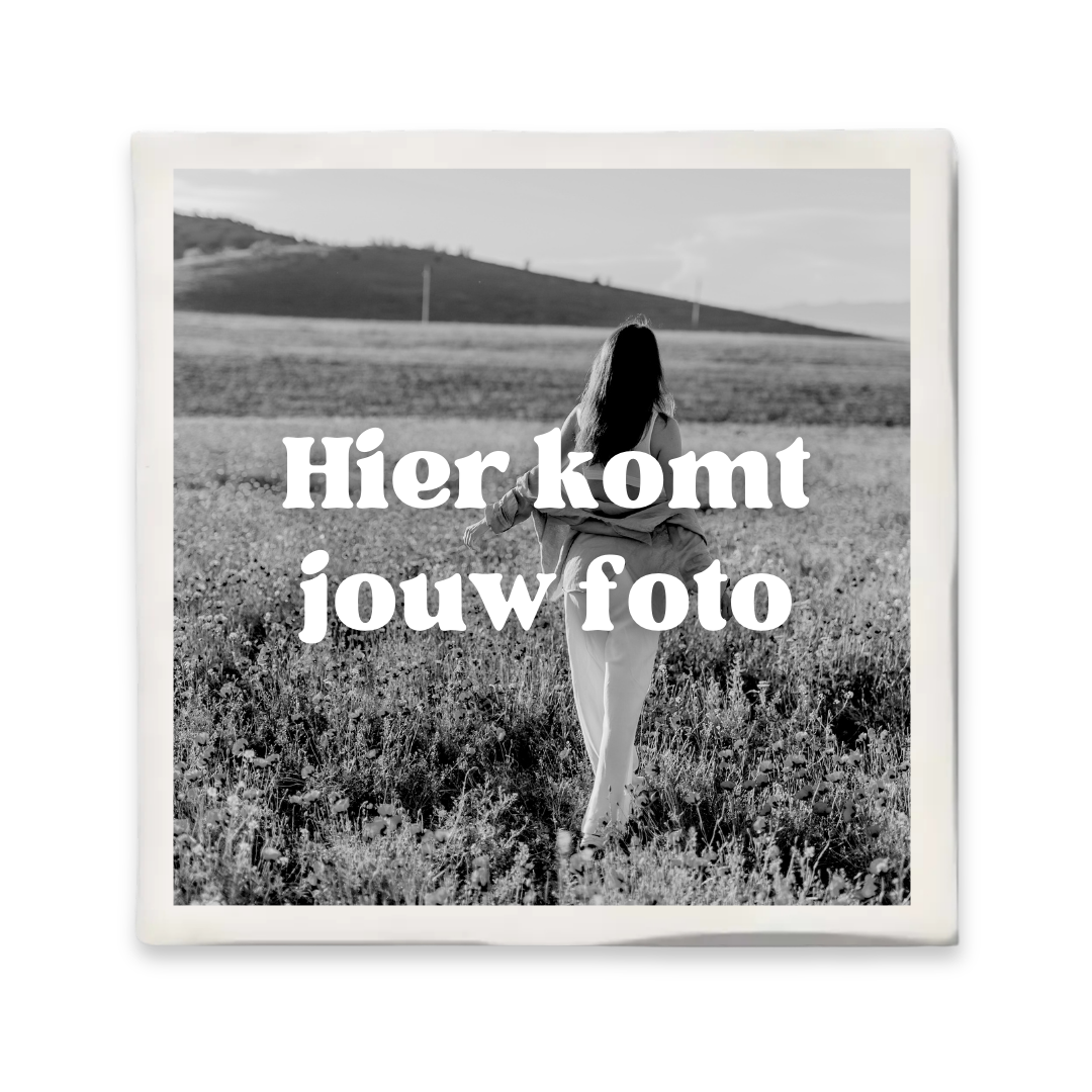 Custom tegeltje met eigen foto - 10x10 cm - Zwart wit
