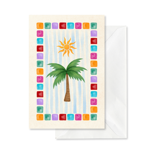 Wenskaart - Palmboom